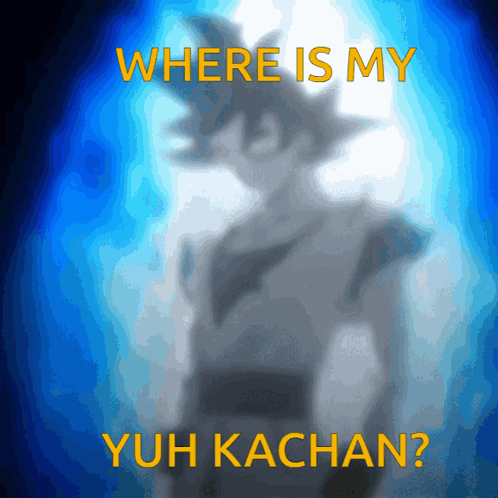 A Blurry Picture Of A Person With The Words Where Is My Yuh Kachan GIF