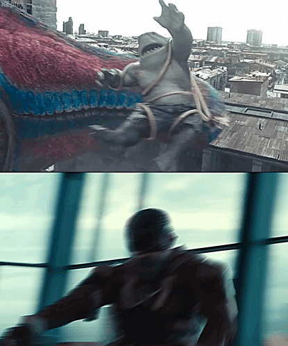 Blurry Shark And Man With Keith Text GIF