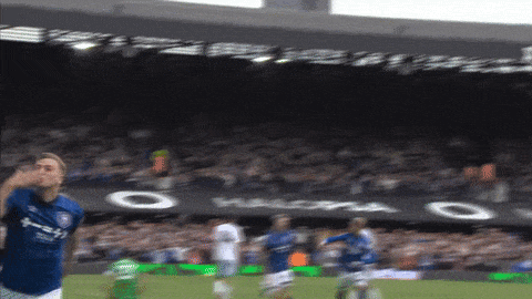 a blurry picture of a soccer game with the word halopa on the banner in the background