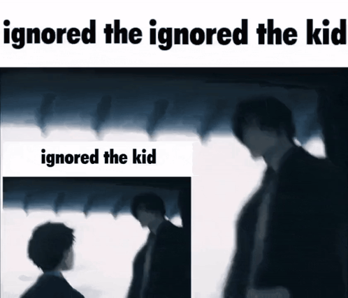 A Blurry Picture Of Two Men With The Words Ignored The Ignored The Kid GIF