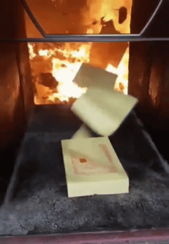 A Book Is Being Burned In A Fire GIF