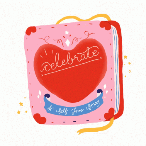 A Book That Says " Celebrate You " On The Cover GIF