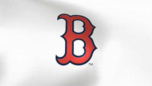 A Boston Red Sox Logo Is On A White Cloth GIF