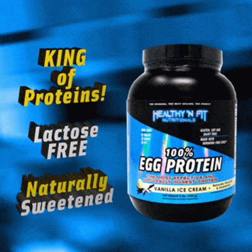 A Bottle Of Healthy N Fit 100 % Egg Protein GIF