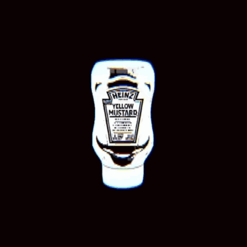 A Bottle Of Heinz Yellow Mustard Is Lit Up GIF