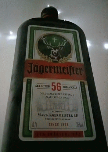 A Bottle Of Jagermeister Has A Deer On It GIF