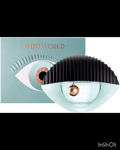 A Bottle Of Kenzo World Perfume Sits Next To A Box GIF