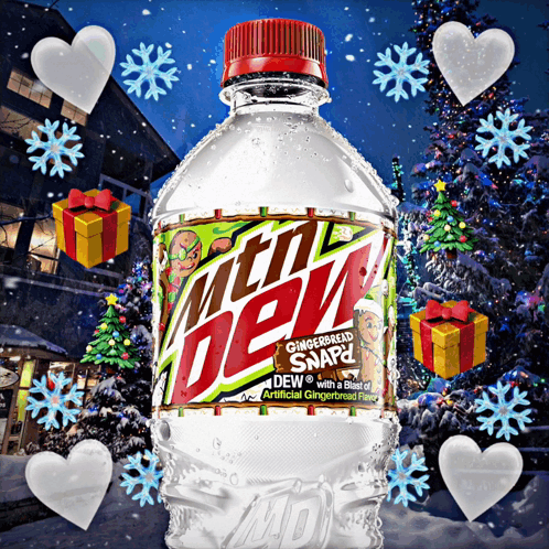A Bottle Of Mtn Dew Gingerbread Snap GIF
