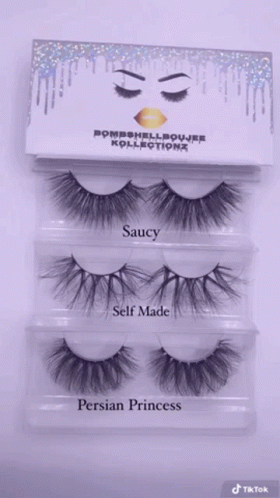 A Box Of False Eyelashes From Pompshellboujes Collections GIF
