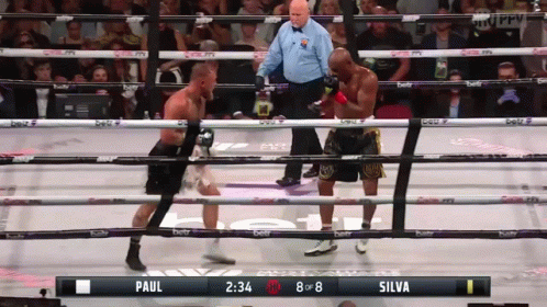 A Boxing Match Between Paul And Silva With The Score 2:34 To 8 GIF