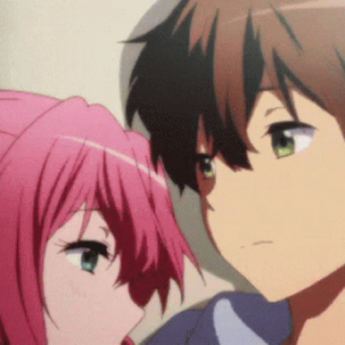 Boy And Girl Looking At Each Other GIF