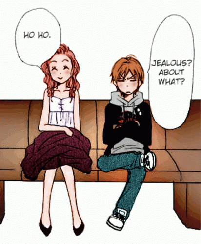 Boy And Girl Sitting On Couch Saying Ho Ho GIF