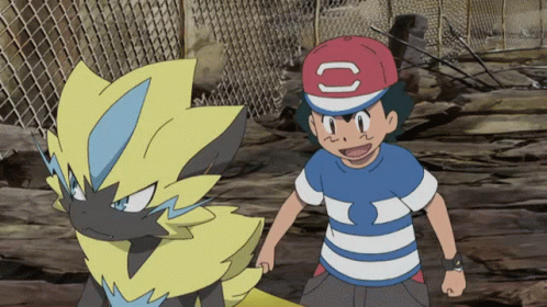 Boy And Pokémon With C Hat GIF
