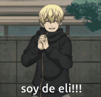 A Boy In A Black Hoodie Says Soy De Eli !!! GIF