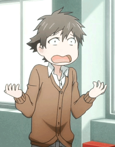 A Boy In A Brown Cardigan Making A Funny Face GIF
