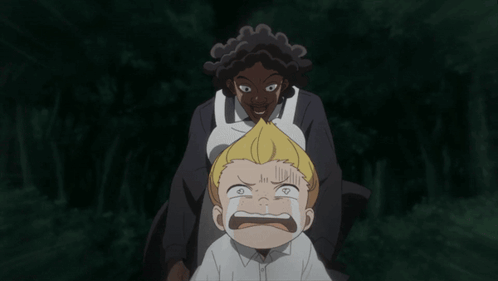 A Boy Is Crying While A Woman Looks On GIF