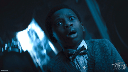 A Boy Is Screaming In A Haunted Mansion Photo GIF