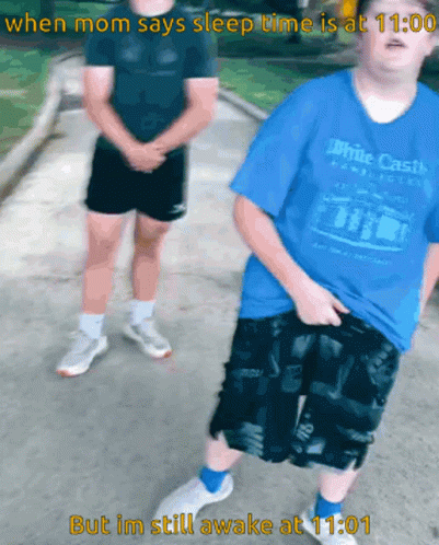 A Boy Wearing A Blue Shirt That Says White Castle GIF