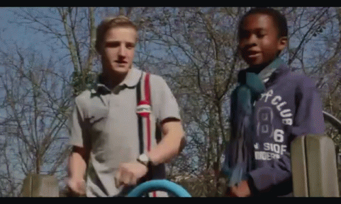 A Boy Wearing A Shirt That Says R Club 6 GIF