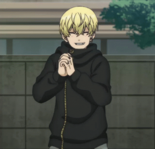 A Boy With Blonde Hair Is Wearing A Black Sweatshirt GIF