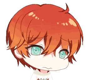 a boy with red hair and blue eyes is crying