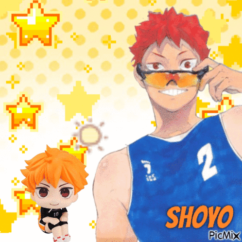 A Boy With Red Hair Wearing Sunglasses And A Blue Jersey With The Number 2 On It GIF
