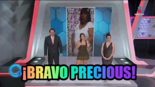 A Bravo Precious Sign That Is On A Screen GIF
