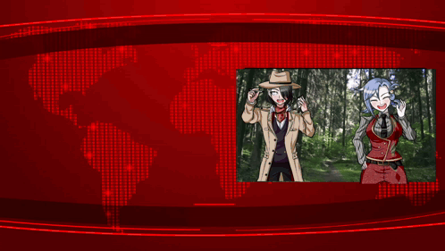 A Breaking News Broadcast With A Picture Of A Man And A Woman GIF