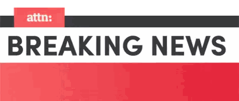a breaking news sign that says attn on it