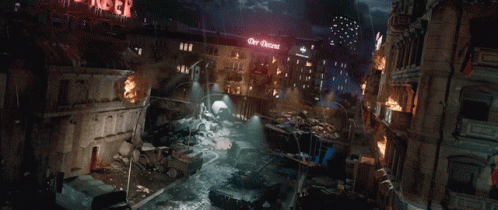 A Bridge Over A River With A Sign That Says Der Grosse GIF