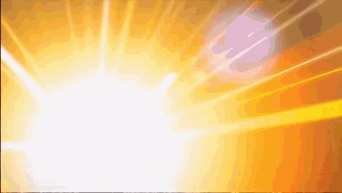 A Bright Yellow And Orange Background With A White Glowing Object In The Middle GIF