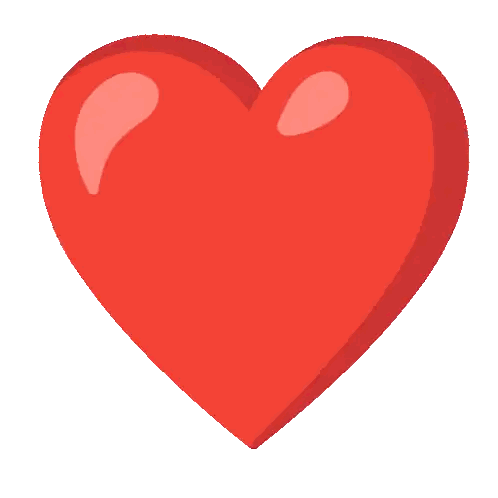 a broken red heart is split in half