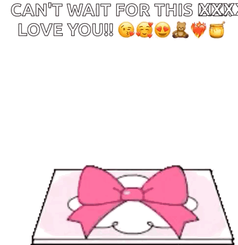 A Brown Bear And A White Rabbit Are Standing Next To Each Other In Front Of A Large Pink Heart . GIF