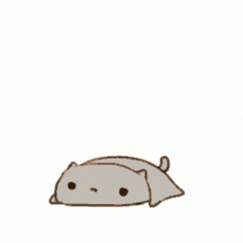 A Brown Cat Laying On Top Of A White Cat With Their Eyes Closed GIF