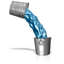 A Bucket Of Water Pouring Into A Bucket GIF