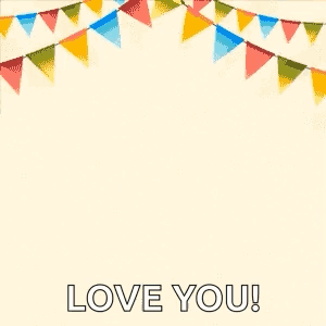 A Bunch Of Balloons Are Flying In The Air With The Words `` Love You '' Written On Them . GIF