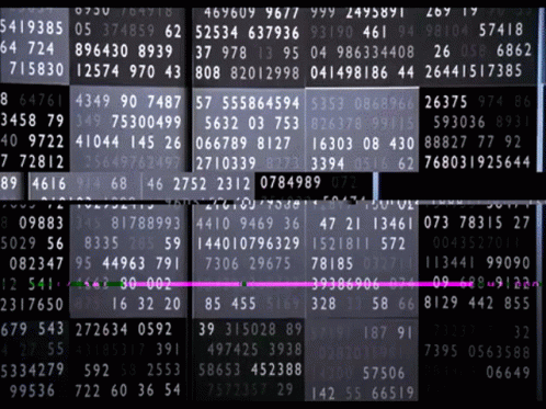 A Bunch Of Numbers Are Displayed In A Grid GIF