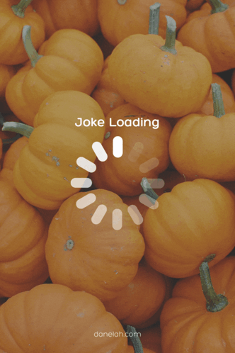 A Bunch Of Pumpkins Are Stacked On Top Of Each Other With A White Rectangle In The Middle GIF