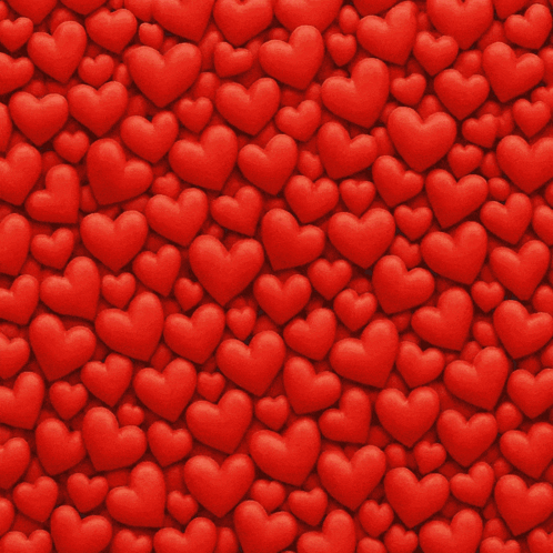 A Bunch Of Red Hearts With The Words " A Million Hearts For You " Below Them GIF