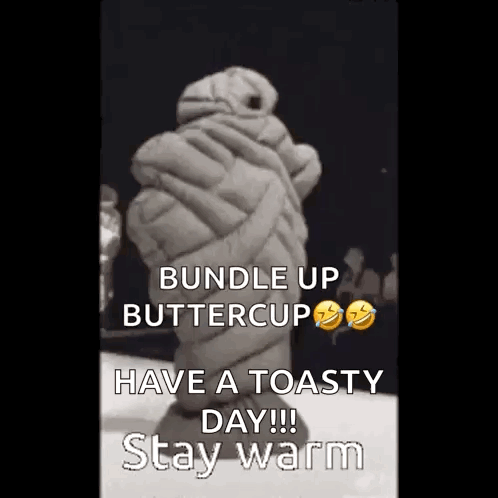 A Bundle Up Buttercup Have A Toasty Day !! Stay Warm . GIF