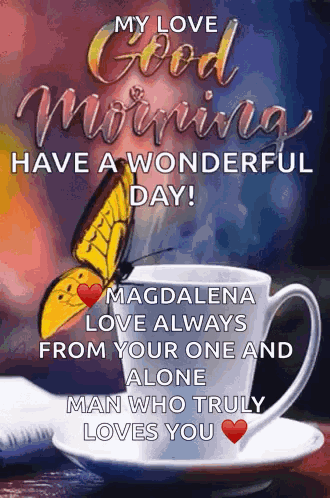 A Butterfly Is Sitting On Top Of A Cup Of Coffee GIF