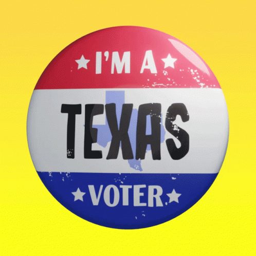 a button with a red white and blue stripe around it