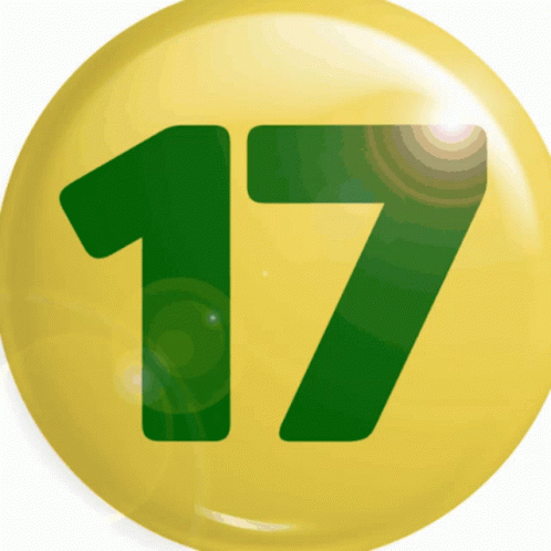 A Button With The Number 17 On It GIF