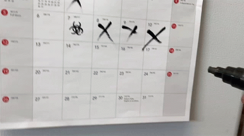 A Calendar For July 2020 Is Being Written On GIF