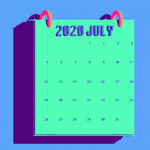 a calendar for july 2020 with 100 days till election written on it