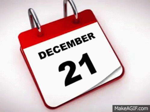 A Calendar Shows That December 21 Is The 21St Day Of The Month GIF