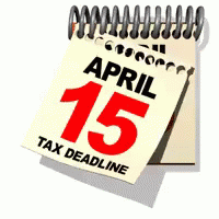 A Calendar Shows The Tax Deadline Is April 15Th GIF