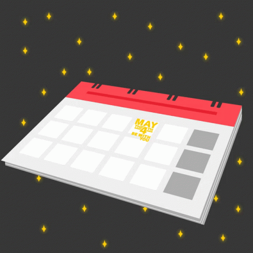 A Calendar With The Words May The 4Th Be With You GIF