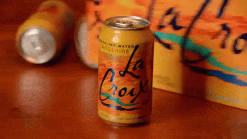 A Can Of La Croix Tangerine Sparkling Water GIF