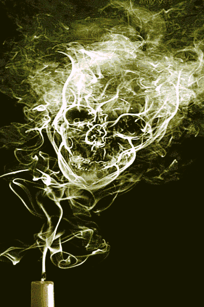 A Candle Is Lit And Smoke Is Coming Out Of It GIF